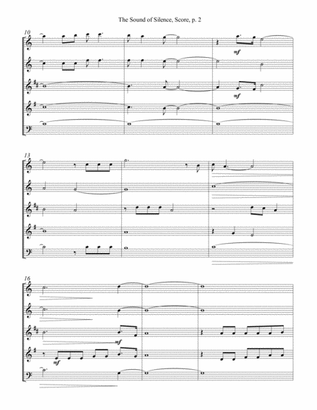 The Sound Of Silence Woodwind Quintet Score Page 2
