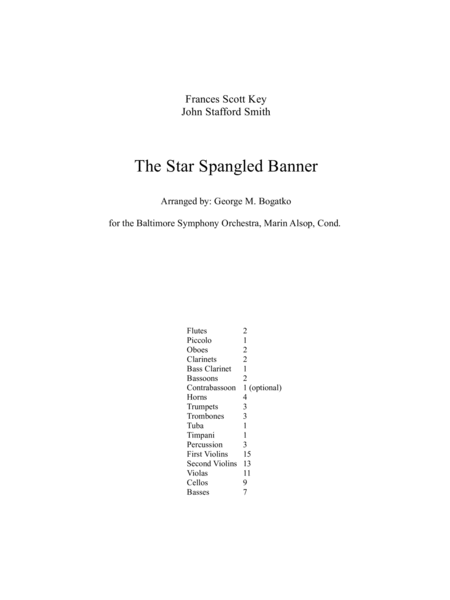 The Star Spangled Banner Arrangement For The Baltimore Symphony Orchestra Marin Alsop Cond Page 2