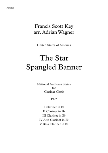 The Star Spangled Banner Clarinet Choir Arr Adrian Wagner Page 2