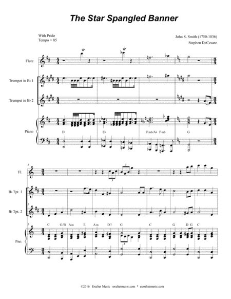 The Star Spangled Banner Duet For Bb Trumpet Page 2