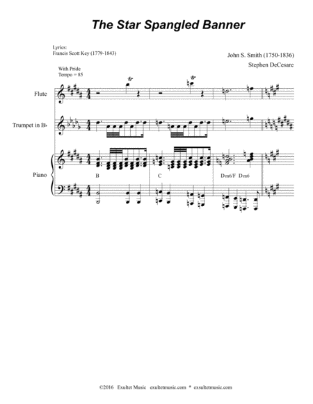 The Star Spangled Banner For 2 Part Choir Soprano Tenor Page 2