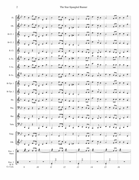 The Star Spangled Banner For Beginning Band Page 2