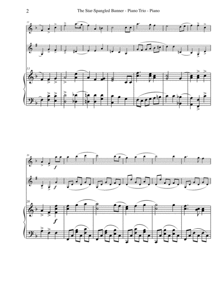 The Star Spangled Banner For Flute Clarinet Piano Page 2