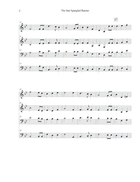 The Star Spangled Banner For Mixed Instrumentation Page 2