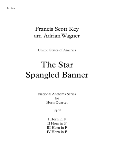 The Star Spangled Banner Horn Quartet Arr Adrian Wagner Page 2