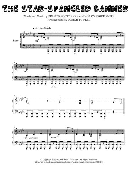 The Star Spangled Banner Late Intermediate Piano Solo Page 2