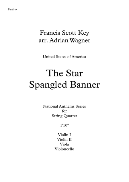 The Star Spangled Banner String Quartet Arr Adrian Wagner Page 2