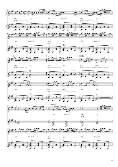 The Story Never Ends Duet Guitar Score Page 2