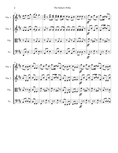 The Sultans Polka For String Quartet Page 2