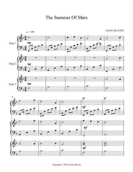 The Summer Of Mars For Harp Trio Page 2
