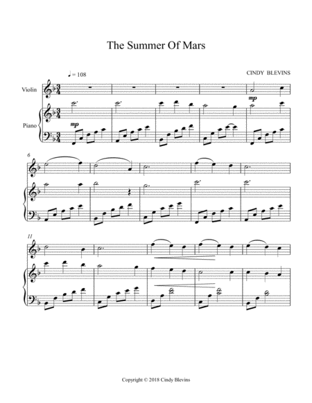 The Summer Of Mars For Piano And Violin Page 2