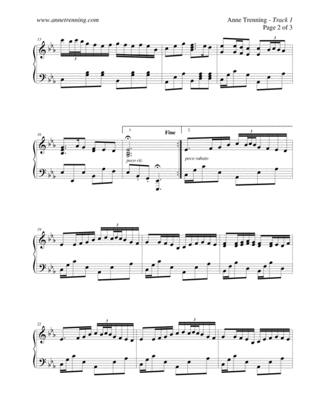 The Sunflower Waltz By Anne Trenning Sheet Music For Piano Page 2