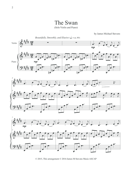 The Swan Violin Piano Page 2