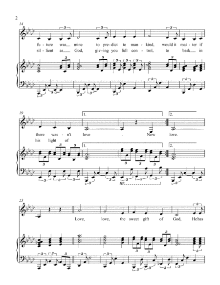 The Sweet Gift Of Love Vocal Solo Page 2