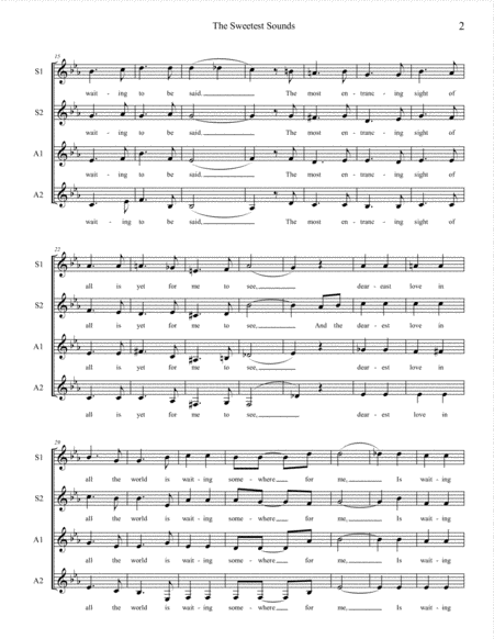 The Sweetest Sounds Ssaa A Cappella Page 2