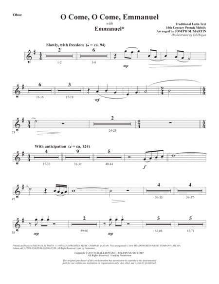 The Thrill Of Hope A New Service Of Lessons And Carols Oboe Page 2