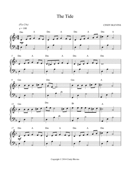 The Tide An Original Solo For Lever Or Pedal Harp From My Book Perceptions The Version For Larger Harps Page 2