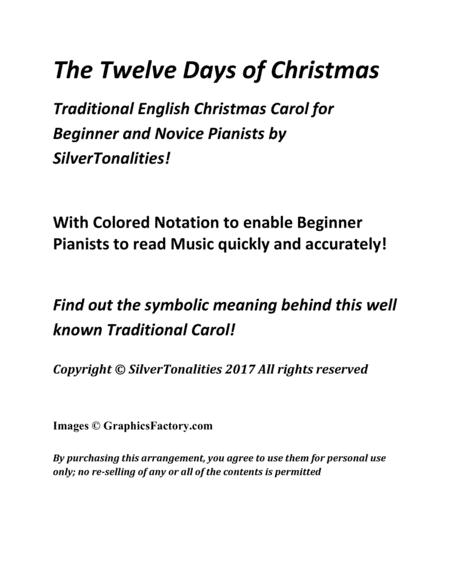 The Twelve Days Of Christmas With Colored Notes Page 2
