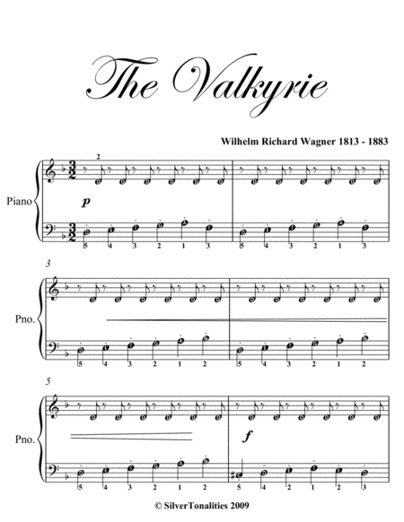 The Valkyrie Elementary Piano Sheet Music Page 2