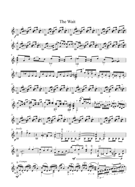The Wait Solo Classical Guitar Page 2