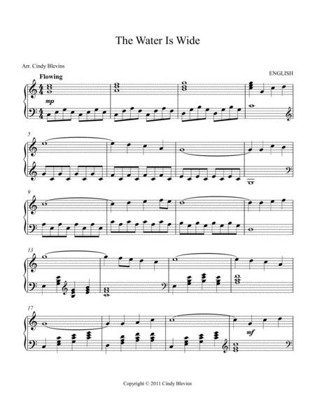 The Water Is Wide Arranged For Piano Solo Page 2