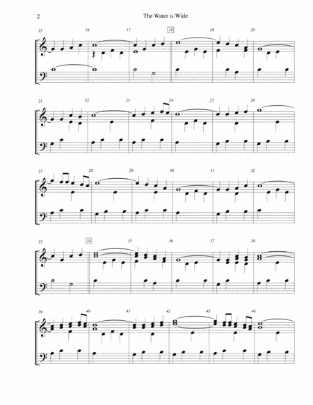 The Water Is Wide For 2 Octave Handbell Choir Page 2