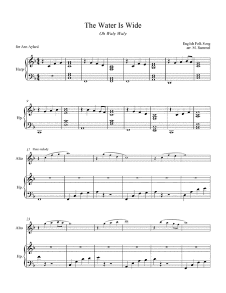 The Water Is Wide For Alto Recorder And Harp Page 2