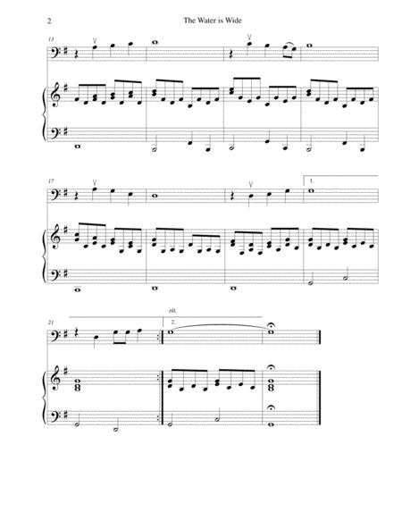 The Water Is Wide For Beginning String Bass With Optional Piano Accompaniment Page 2