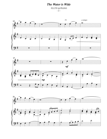 The Water Is Wide For Flute Piano Page 2