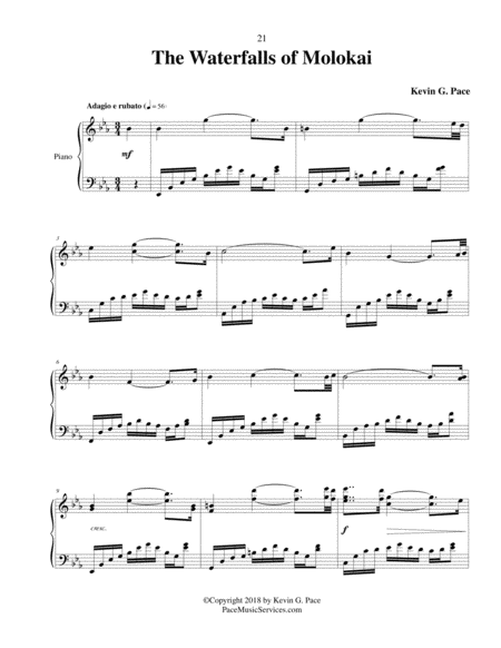 The Waterfalls Of Molokai Piano Solo Page 2