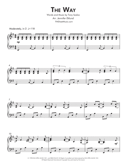 The Way Intermediate Piano Page 2