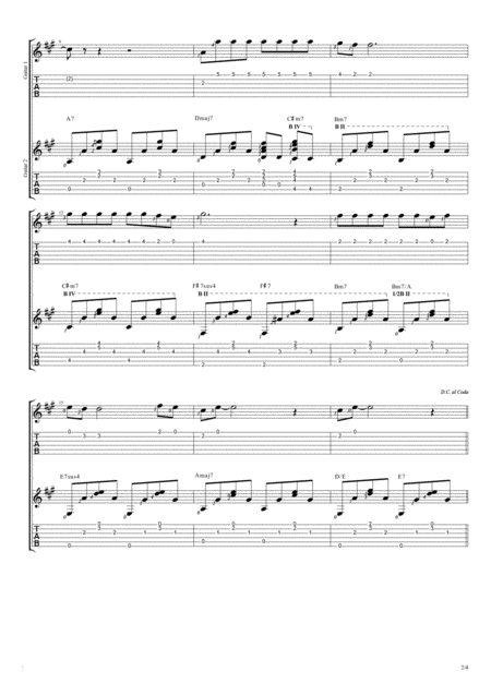 The Way We Were Theme Fingerstyle Guitar Duet Page 2