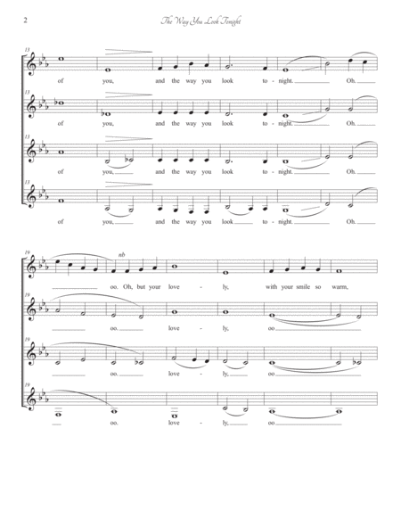 The Way You Look Tonight Ssaa A Cappella Quartet Page 2