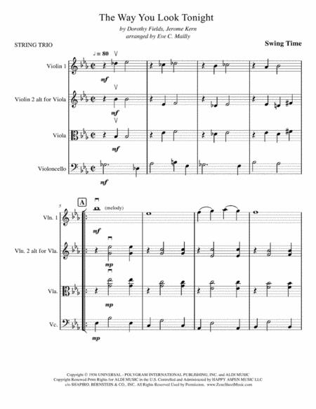 The Way You Look Tonight String Trio Page 2