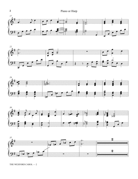 The Wexford Carol Arr Rene Clausen Harp Page 2