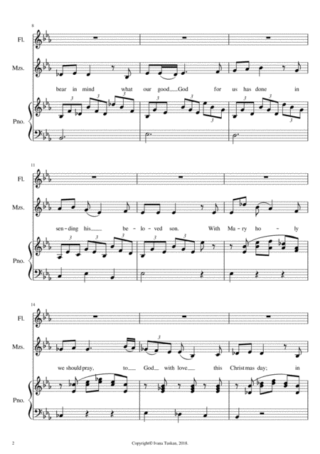 The Wexford Carol For Mezzosopran Flute And Piano Page 2