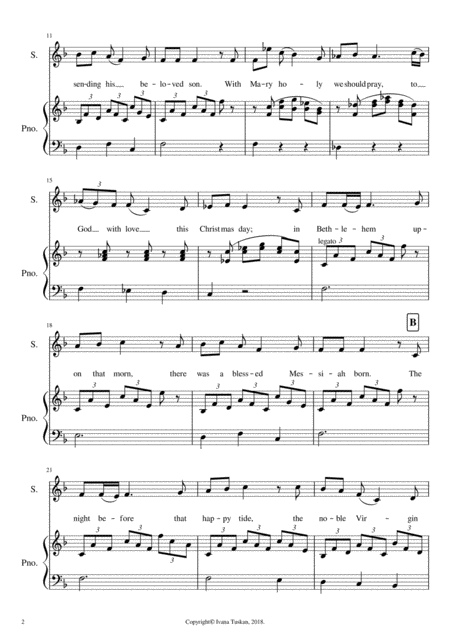 The Wexford Carol For Sopran And Piano Page 2