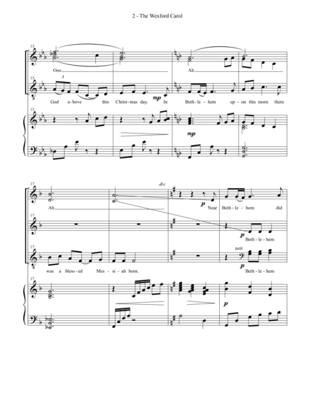 The Wexford Carol Satb And Piano Page 2