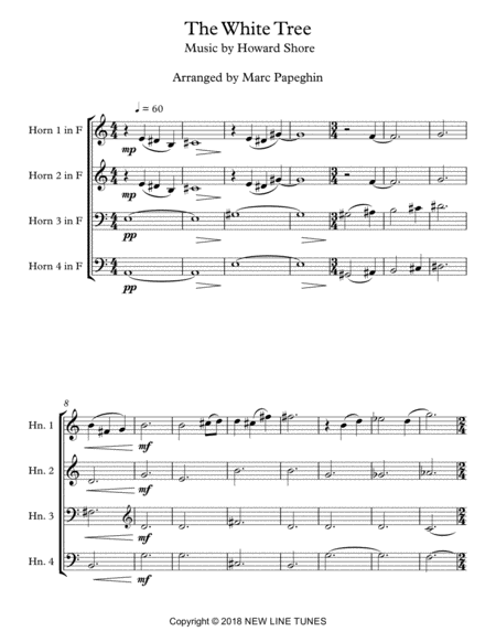 The White Tree From The Return Of The King French Horn Quartet Page 2