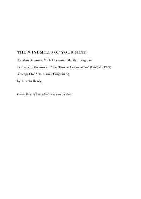 The Windmills Of Your Mind Solo Piano Tango Page 2