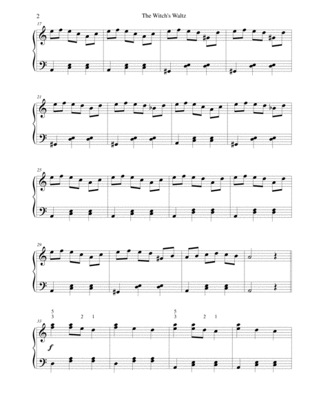 The Witchs Waltz For Early Intermediate Piano Page 2