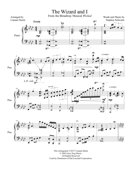 The Wizard And I Advanced Piano Solo Page 2