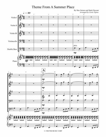 Theme From A Summer Place For String Orchestra Page 2