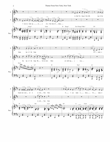 Theme From New York New York Duet For Soprano And Tenor Solo Page 2