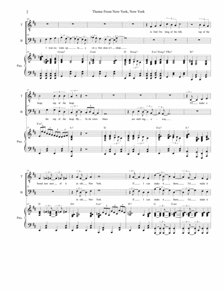 Theme From New York New York Duet For Tenor And Bass Solo Page 2