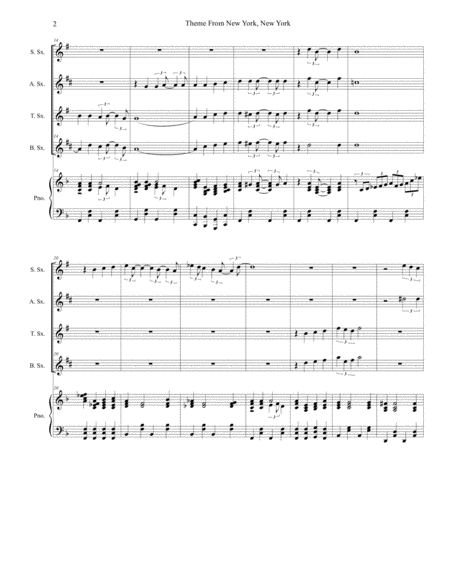 Theme From New York New York For Saxophone Quartet Page 2