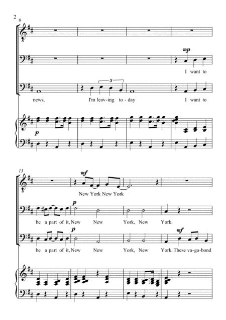 Theme From New York New York Frank Sinatra Ttb 3 Part Mens Voices Page 2