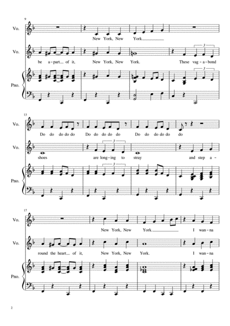 Theme From New York New York Vocal Duet Page 2