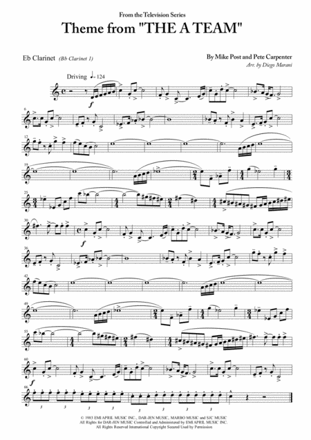 Theme From The A Team For Clarinet Quartet Page 2