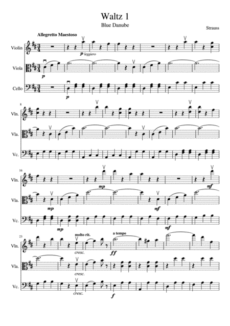 Theme From The Blue Danube String Trio Page 2